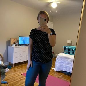 Loft short sleeve pattered blouse